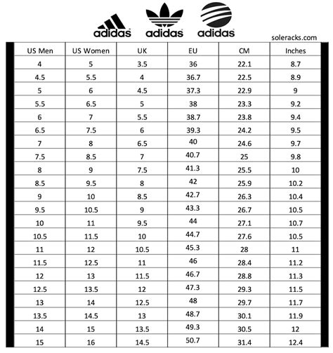 adidas women shoe size guide